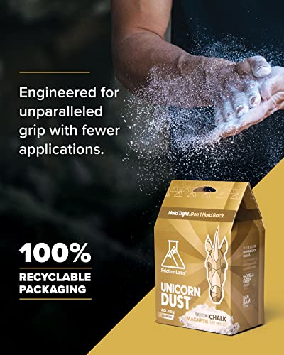 Friction Labs Unicorn Dust 5oz (142g) - Fine Texture - The New Standard in Chalk for Rock Climbing, Crossfit, and Powerlifting, Chalk White (FBA_FL-CHALK-UD-05)