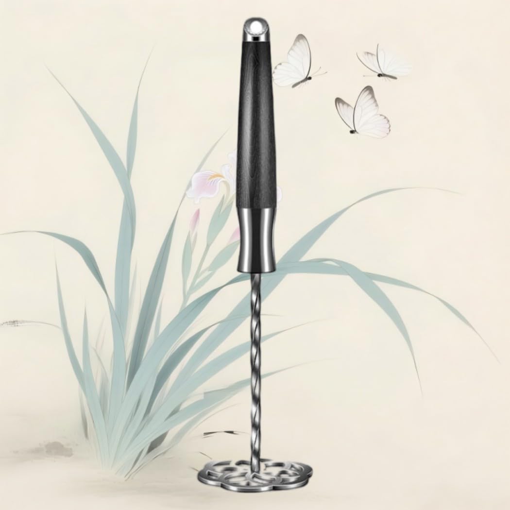 For Kitchen Easy to Clean 316L不锈钢压薯器轻奢黑彩木土豆 Mashed Potato Masher 捣碎器多用途压泥器 Kitchen Utensils for Cookware, Sinks, Dishes,-1162