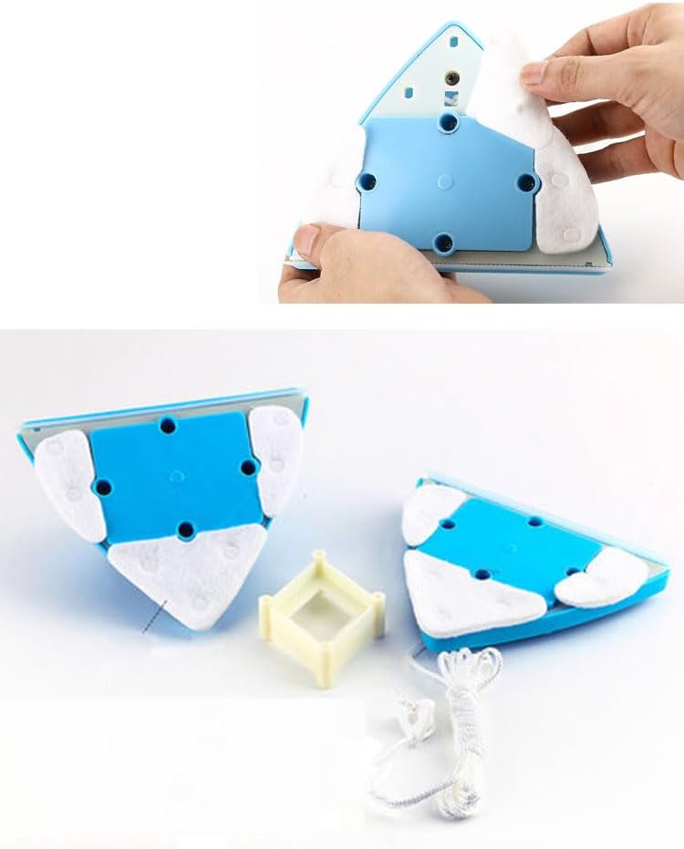 Miniatura 6 de Fcare Herramientas magnéticas de limpieza de ventanas de doble cara, limpiador de ventanas exteriores magnético, 5 engranajes ajustables para
