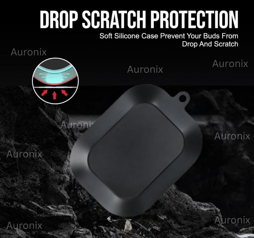 Image of Auronix Soft Silicone Case Cover Compatible for Realme Buds Air 8 (Earbuds NOT ENCLUDE)