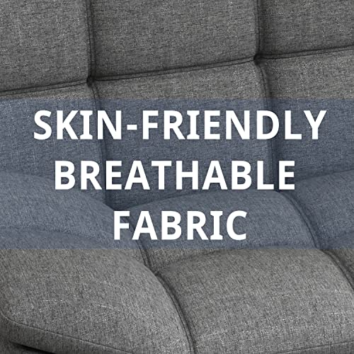 Fontoi Futon Sofa Bed Memory Foam Couch Sleeper Daybed Foldable Convertible Loveseat, Dark Gray #TOP3