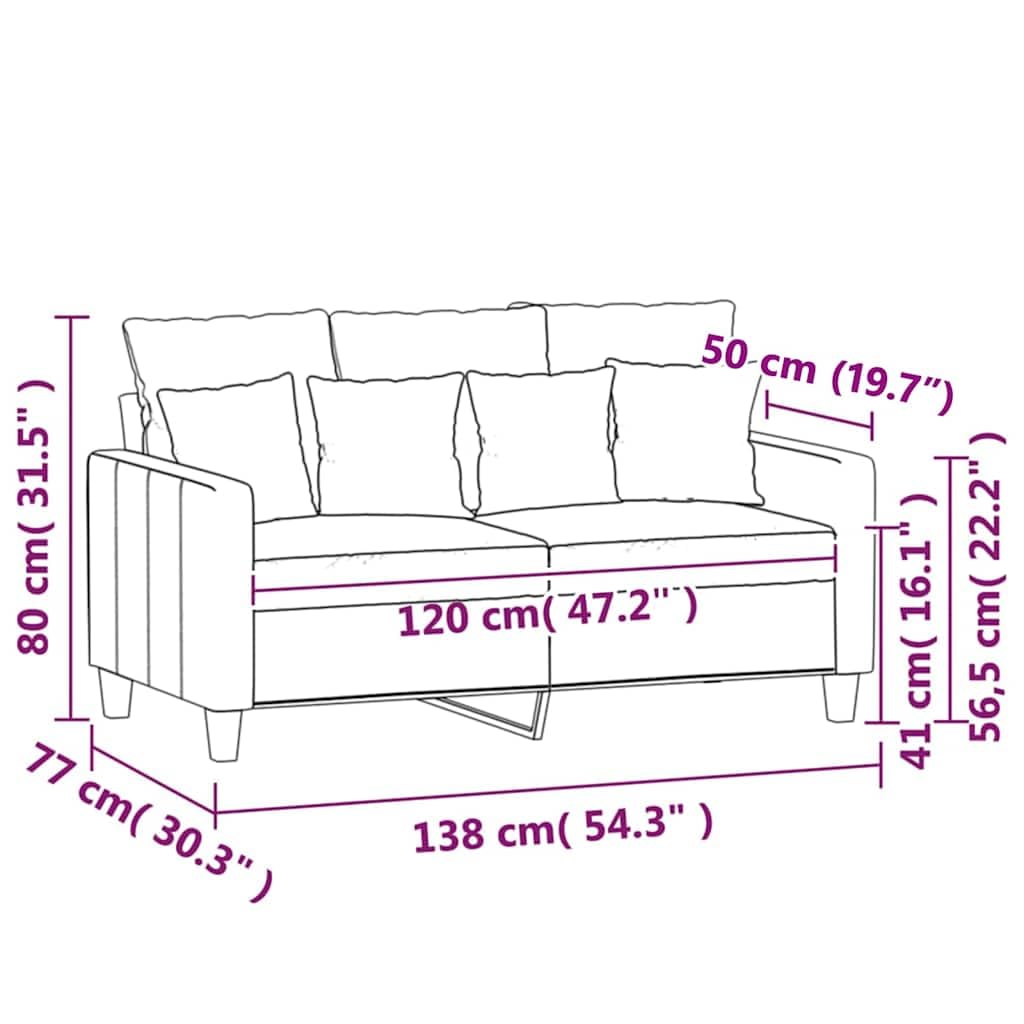Sofá de 2 plazas de tela negra de 120 cm con reposabrazos y respaldo para salón, habitación de invitados u oficina, cómodo mueble tapizado con espacio de almacenamiento, diseño moderno y