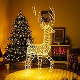 Choix Festif Parfait : Complétez vos décorations de Noël avec ce superbe renne lumineux, qui apportera joie et bonne humeur à tous ceux qui le verront. Que ce soit dans votre jardin ou à l'intérieur de votre maison, il sera chéri pendant des années.