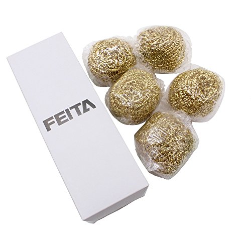 FEITA Solder Tip Cleaning Brass Wire for Soldering Iron Tip Cleaner - 5 Packs