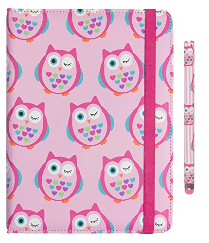 My garabatos by Trendz Juego para niños en con los búhos-Design Incluye Funda Universal con Tapa para 6-8 Pulgada Tablets y e-Readers y lápiz Capacitivo Compatible Lechuza 6-8 Pulgadas