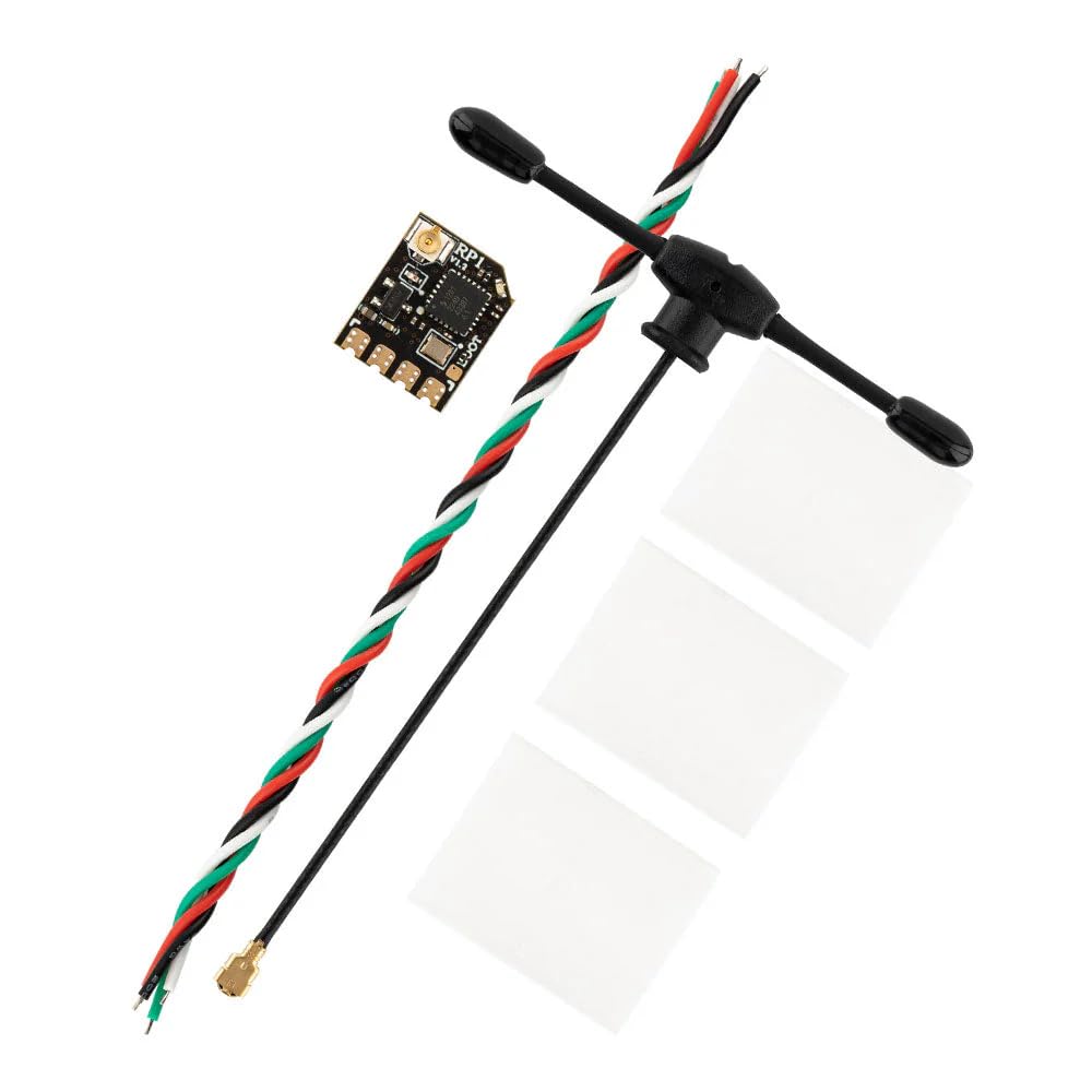 Radiomaster RP1 2.4GHz ExpressLRS Nano ricevitore con antenna UFL T da 65 mm per trasmettitore ELRS FPV ideale per drone FPV/Tiny Whoop/aereo RC ad ala fissa