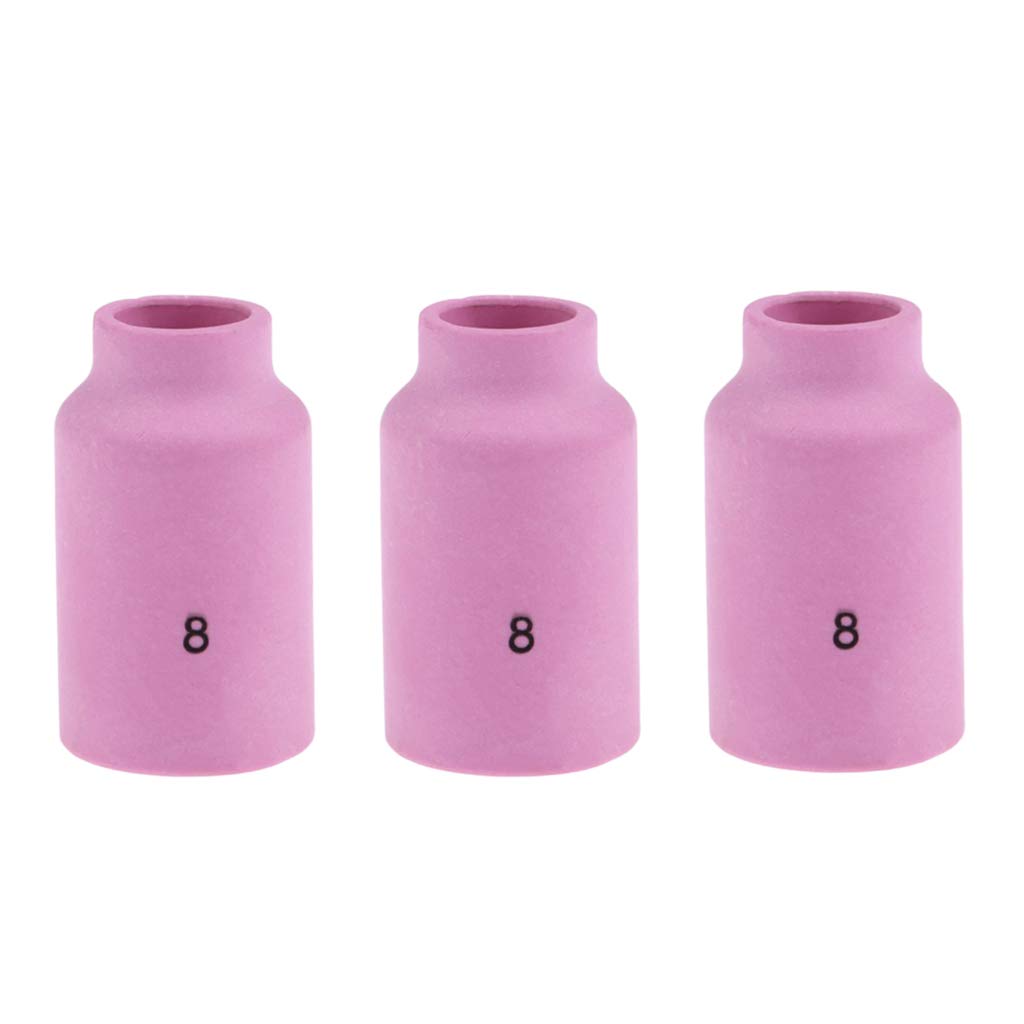 Optimuss 3pc Alumina Ceramic Cup Nozzles 54N14#8 for SR PTA DB WP 17 18 26 TIG torch