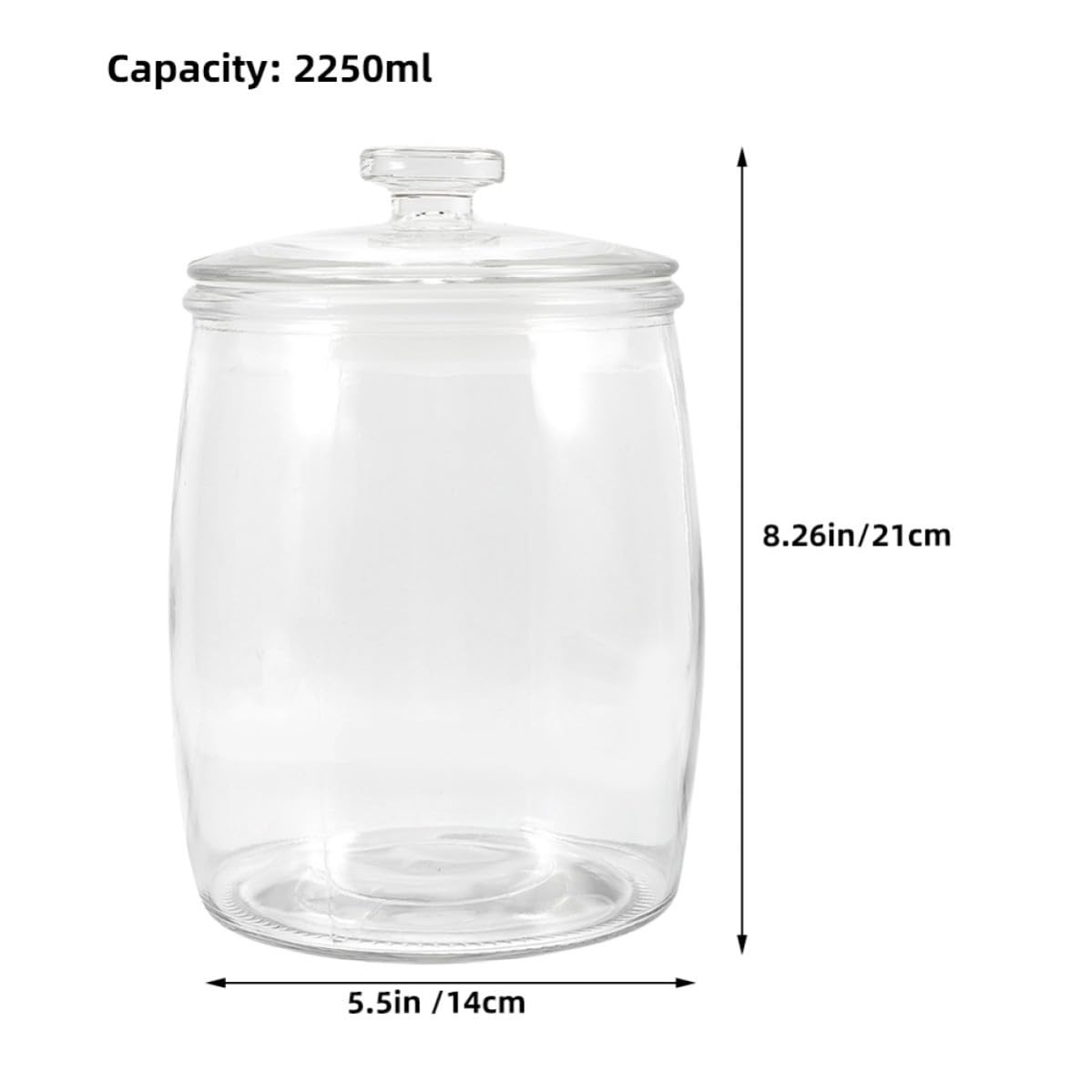 Frasco de Vidrio para Tapa de 2250ml Pepinillos