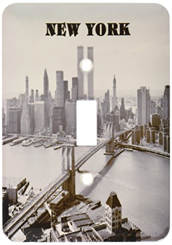 Tableau noir et blanc du pont de Brooklyn 1972 interrupteur double