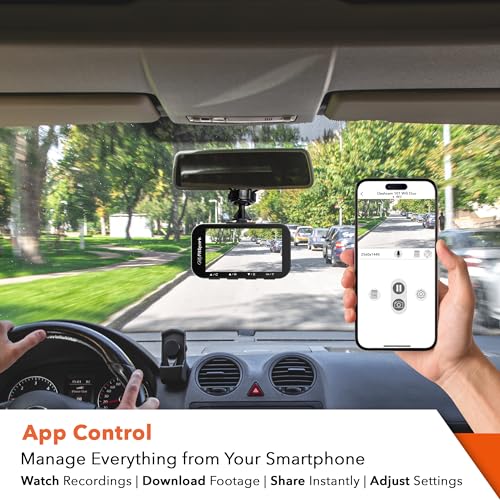 Image of FitSpark DC-101 WiFi Duo 4MP Real 2K Dual Channel Dash Camera | No.1 Novatek AI Chipset | High Definition 2.7 inch IPS TrueColors Display | Super Night Vision