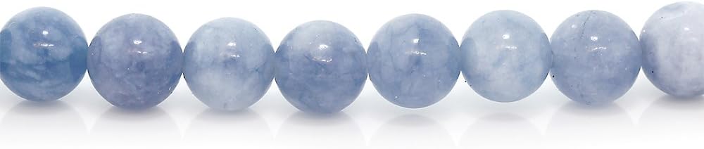 Gem Stone King 6MM Stunning Round Simulated Aquamarine Bead Stretchy Bracelet/Necklace | 20 Inch - Image 3