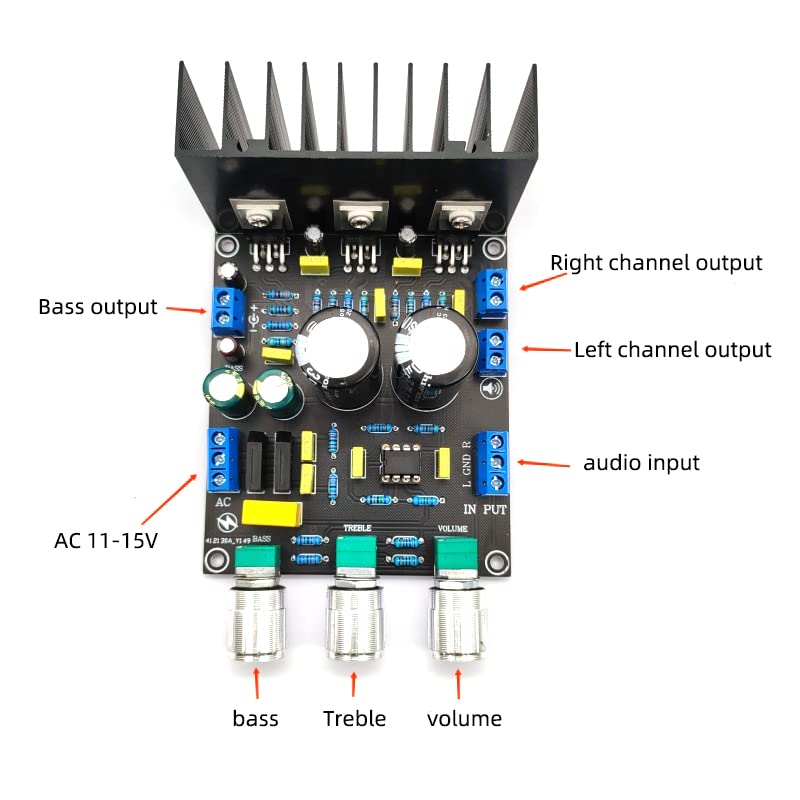LM1875 Carte amplificateur de Puissance 2.1 canaux Multimédia HiFi Audio numérique 30W + 30W + 30W AC 11-15V