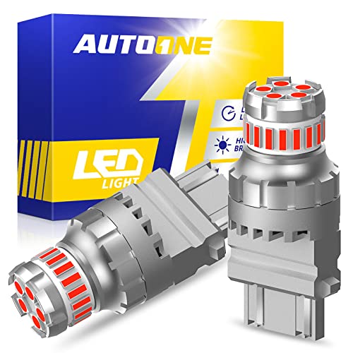 Autoone 3157 Led Strobe Brake Light Bulbs Brilliant Red, Tail Light Halogen Replacement Bulb, Pack Of 2 #TOP30
