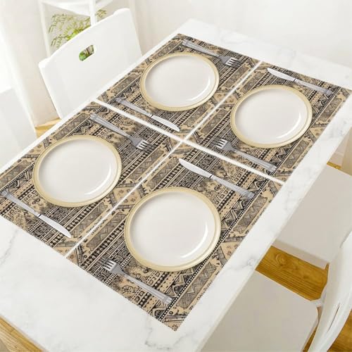 Set de table noir et bronze lot de 4 pour protéger votre table des rayures