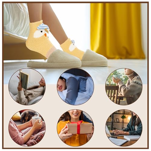 Image of Benefeet Sox Womens Girls Fuzzy Socks Cute Animal Cozy Soft Socks Funny Comfy Fluffy Slipper Socks Thick Plush Sleeping Socks
