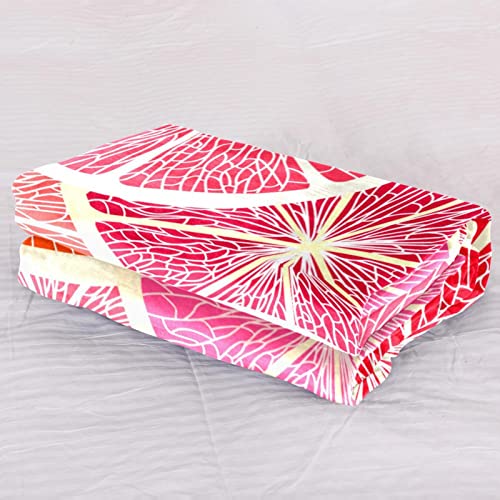 Couvre-lit doux et couverture de lit pour enfant rose motif citron pamplemousse