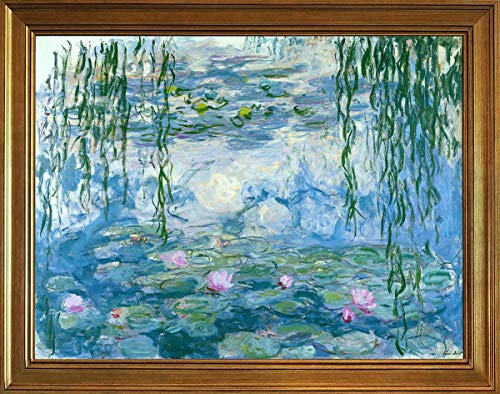 Berkin Arts Klassisch Rahmen Claude Monet Giclée Leinwand Prints Gemälde Poster Wohnkultur Reproduktion(Wasserlilien) #JK