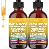 Liberty Lifestyle Organic Maca Root Liquid Drops with Ashwagandha, Nettle, Fenugreek, Beet Root and L-Arginine Liquid Multivitamin for Women and Men - 4oz