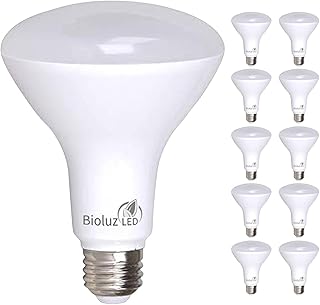 Sponsored Ad - 10 Pack 90 CRI BR30 LED Flood Light Bulbs Indoor Outdoor by Bioluz LED Instant ON DIMMABLE Warm White 2700K...