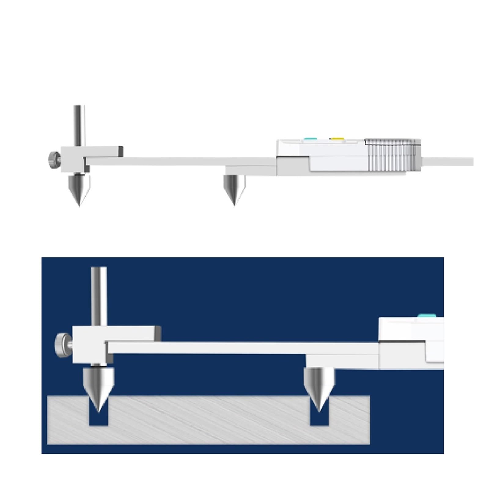 Suwmiarka cyfrowa do pomiaru odległości między środkami otworów poziomych Suwmiarka elektroniczna z sondą stożkową Narzędzie do pomiaru odległości między środkami otworów,10300mm