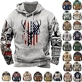 RRMuAzgs Hoodies for Men Lightweight Western Aztec Hoodie Casual Fashion Ethnic Print Graphic Aztec Hooded Sweatshirts 2025 Gray mens pullover hoodie 3XL