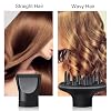 Ionic Hair Dryer with 3500W Motor, 3 Heat/2 Speed Settings, 2 Nozzles, 1 Diffuser for Professional Home Salon Use - Purple