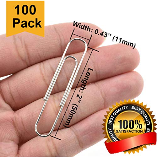 Vinaco Paper Clips, Medium and Jumbo Paper Clips, Durable and Rustproof, Coated Large Paperclips Great for Office School Document Organizing (Multicolored) image 3