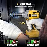 Cordless Impact Wrench - 21V Electric Power Tool with Impact Drill, 320N.m High Torque Impact Driver, Brushless Motor Impact Gun, Battery, Charger, and Carrying Plastic Box (Yellow) - Image 5