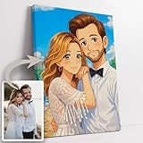 Triangle Déco Personalisiertes Manga Portrait aus Foto 