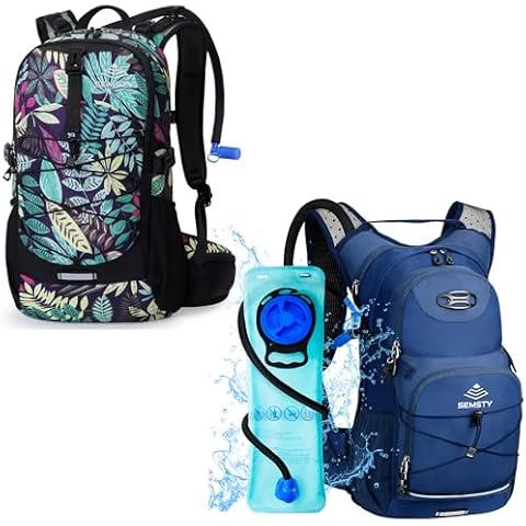 Hiking Backpack with Water Bladder 2L/3L Water Backpack Women Men Lightweight Insulation Hydration Day Rucksack for Hiking, Cycling, Running, Climbing, Camping Cover