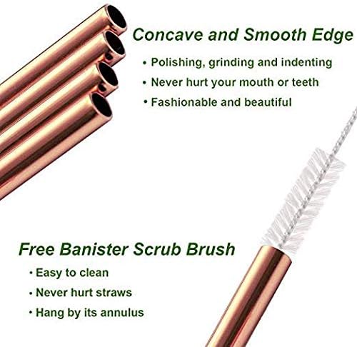 VEHHE Metal Straws 12mm (Gold)