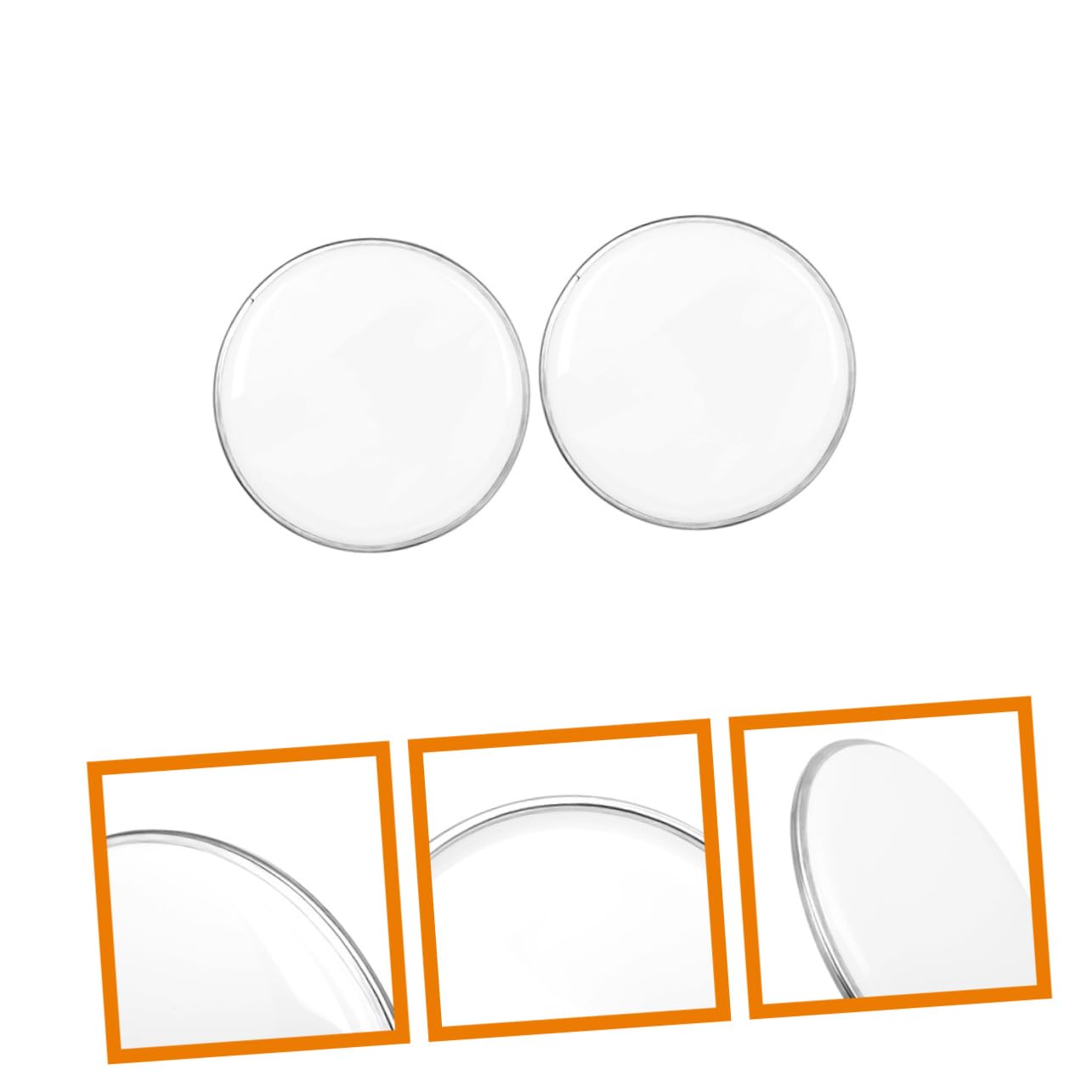 VICASKY Inch Drumheads Pack Drum Skin Replacement for Practice Repair Polyester Film Material Sound Improvement for Drummers and Percussionists