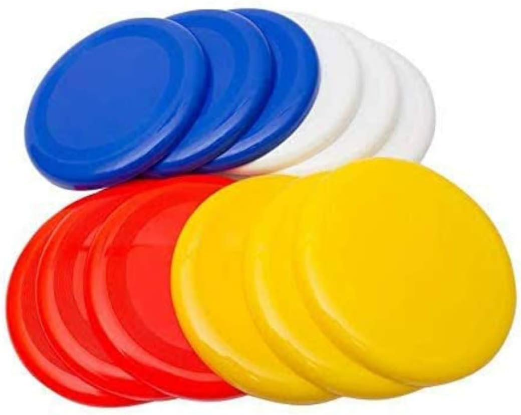 Kalindri Sports Flying Disc Frisbee 10 Inch (Multicolour) for Kids and Adults Indoor and Outdoor Fun Games(Pack of 10)