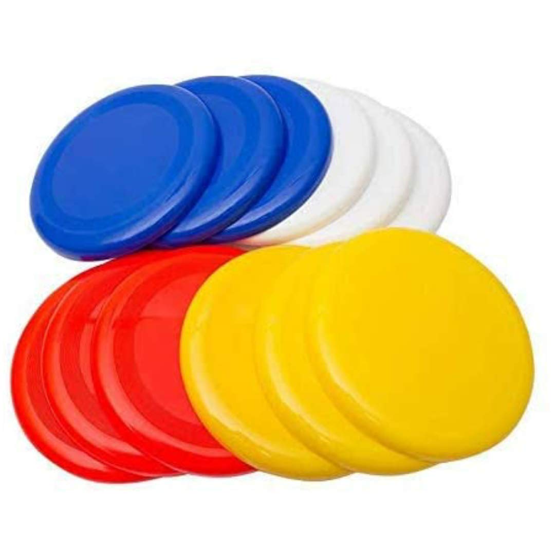 Kalindri Sports Flying Disc Frisbee 10 Inch (Multicolour) for Kids and Adults Indoor and Outdoor Fun Games(Pack of 10)