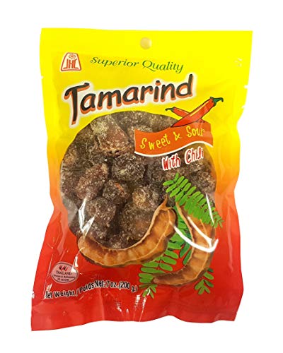 Thai Tamarind Sweet & Sour Candy With Chili Whole Pod (93% Tamarind) 7 Oz. – PACK OF 2