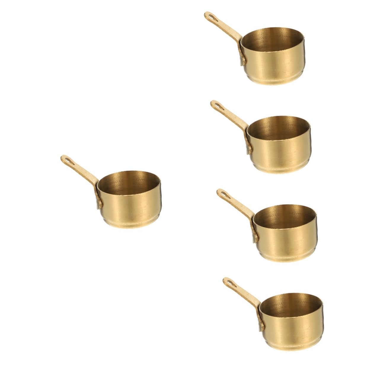 VOSAREA 5pcs Sauce Milk Cup Med Cups Individual Salsa Cups Steak Sauce Cup Measuring Cup Sauce Dispenser Condiment Dish Mini Serving Bowls Sauce Cups Golden 304 Stainless Steel