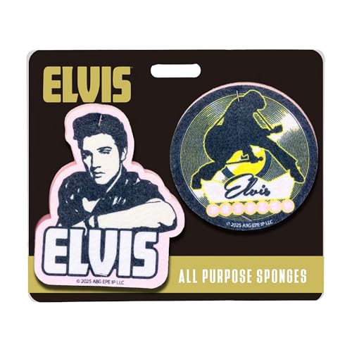Spoontiques Elvis Premium Sponge Set - 2-Pack Multi-Purpose Cleaning Sponges - Dual-Sided Non-Scratch Scrub & Absorbent Wipe - Durable, Reusable, Odor-Resistant for Daily Use image 3