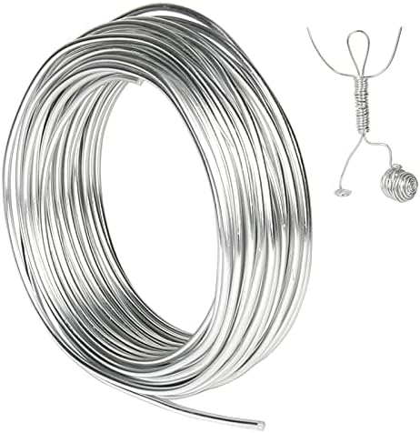 Aluminum Craft Wire 9 Gauge, 3mm 50 Feet Bendable Sculpting Metal Wire | for Bike Modelling Skeleton Craft Floral Making, Jewelry Making, Weaving and Wrapping