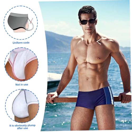 Mens Bulge Enhancer, Bulge Enhancer Men 3D Contoured Soft Silicone Self-Adhesive for Swimwear, Swimming Trunks, Brief2