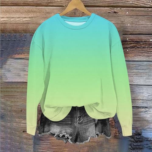 Girls Cute Sweatshirts Gradient Trendy Casual Pullover Tops Long Sleeve Crewneck Oversized Sweatshirt 1-12 Years3