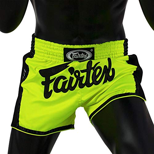 Fairtex Muay Thai Shorts BS1706 Neon-Gelb XL, short boxe thaï jaune