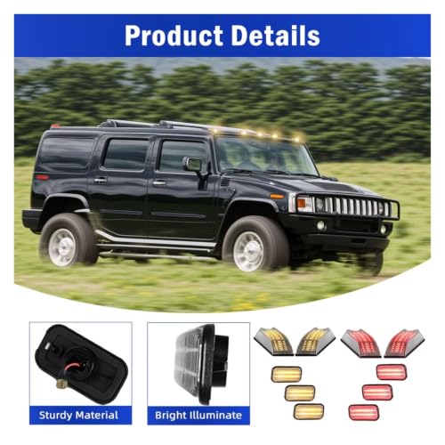 Luz trasera para Hummer H2 25809312 luces LED posición techo 4