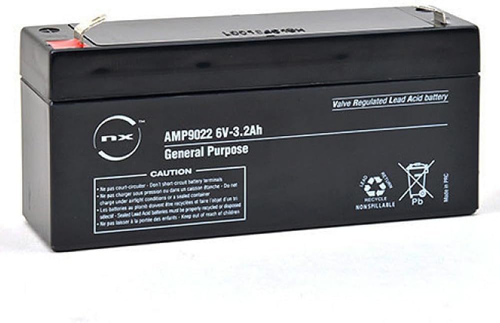 6V Rechargeable Lead Acid Battery 3.2Ah | 6 Volt General Purpose Battery for Toys, Scooters, Alarms, Emergency Lighting & Backup Power
