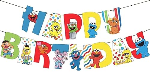 Birthday Party Banner For Sesame Stre, Birthday Party Decoration For Sesame Stre Supplies #TOP30