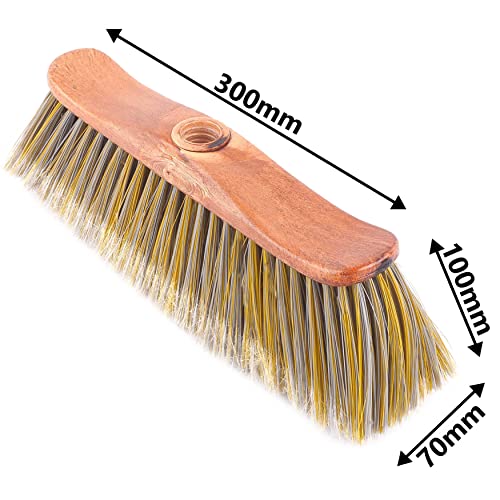 BAUSTER® Besen 350 mm ohne Stiel, Kehrmaschine, synthetische Borsten, Handbesen, Innenbesen, Haushaltsbesen, Kehrbesen, Besen mit Gewinde, Stubenbesen Zimmerbesen Industriebesen Hallenbesen – Bild 4