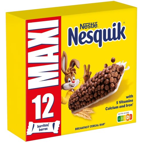 Nestlé Nesquik Barritas de Cereales con chocolate. Pack de 144 barritas