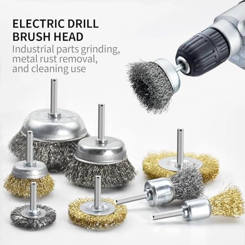 Image of 15pcs Drill Brush Attachment Set, Abrasive Brush Set, Abrasive Flap Wheel Sander Set, Twist Knot Wire Wheel, Wire Wheel Brush, Versatile Abrasive Cup Brushes for Cleaning Polishing