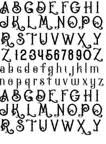 Fantasy Alphabet - 77999 - Ceramic Decal - Enamel Decal - Glass Decal - Waterslide Decal - 3 Different Size Sheet (Images) to Choose from. Choose Either Ceramic (Enamel) or Glass Fusing Decals