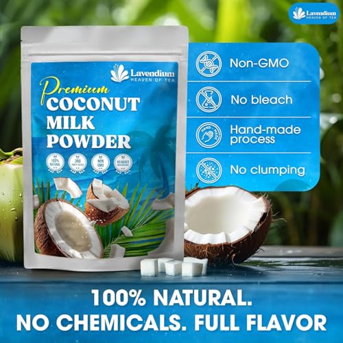 Image of Lavendium, 10oz Coconut Milk Powder, 100% Natural, Unsweetened, Perfect for Cake, Coffee, Tea, Creamer Alternative, No Additives, No Gluten, Vegetarian.