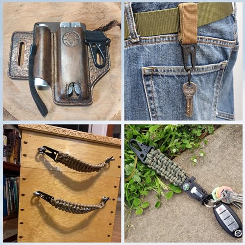 Gancho clips Molle y hebilla multifuncional para colgar objetos 7